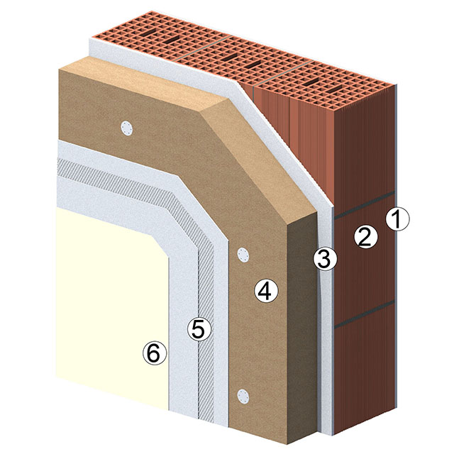 Thermal insulation coat with cork slab.